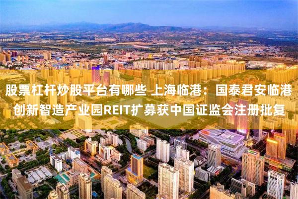 股票杠杆炒股平台有哪些 上海临港：国泰君安临港创新智造产业园REIT扩募获中国证监会注册批复
